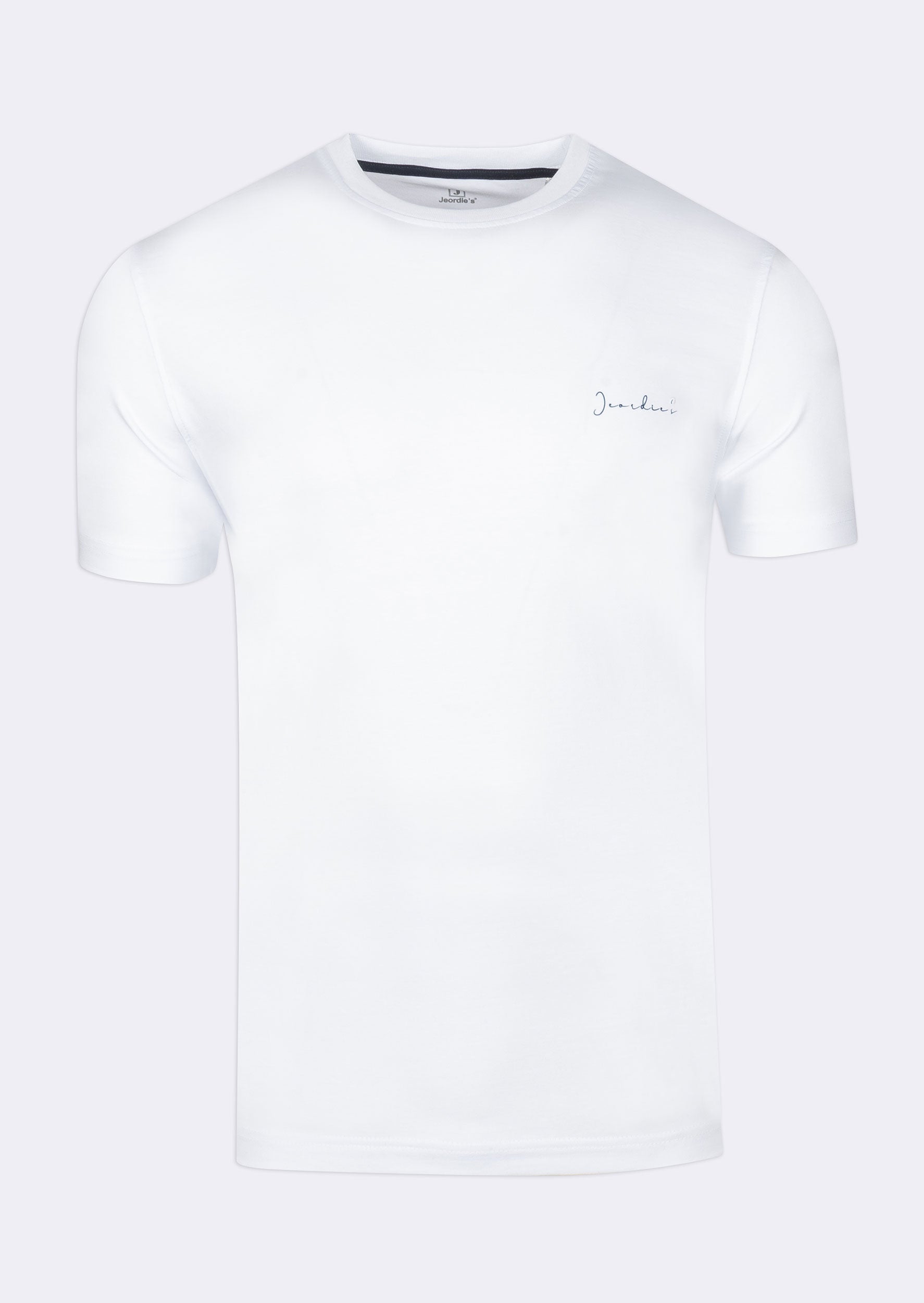 White - Navy Crew Neck T-shirt