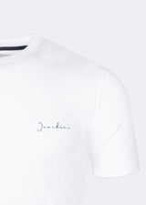 White - Navy Crew Neck T-shirt