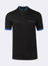 Black Grandad Collar T-shirt