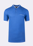 Sax Blue Grandad Collar T-shirt