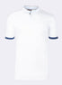 White Grandad Collar T-shirt