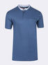 Indigo Grandad Collar T-shirt