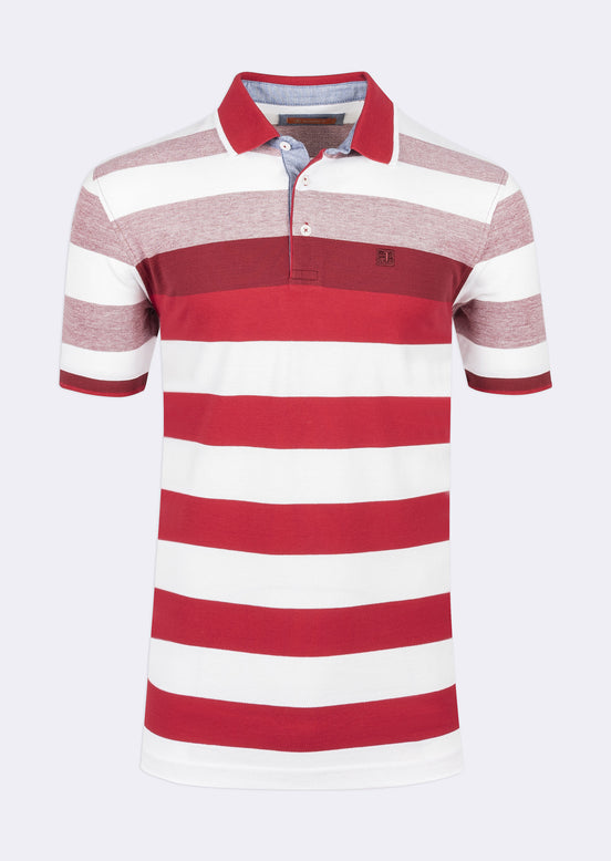 Red - White Polo T-Shirt