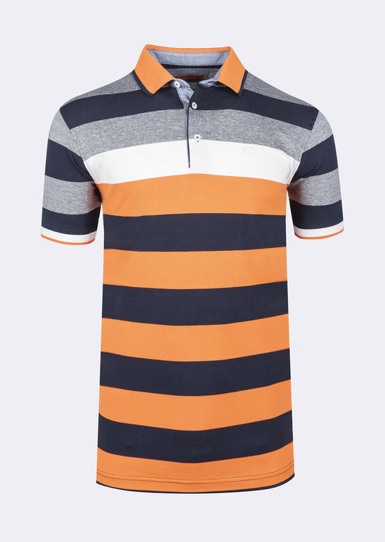 Navy - Orange Polo T-Shirt