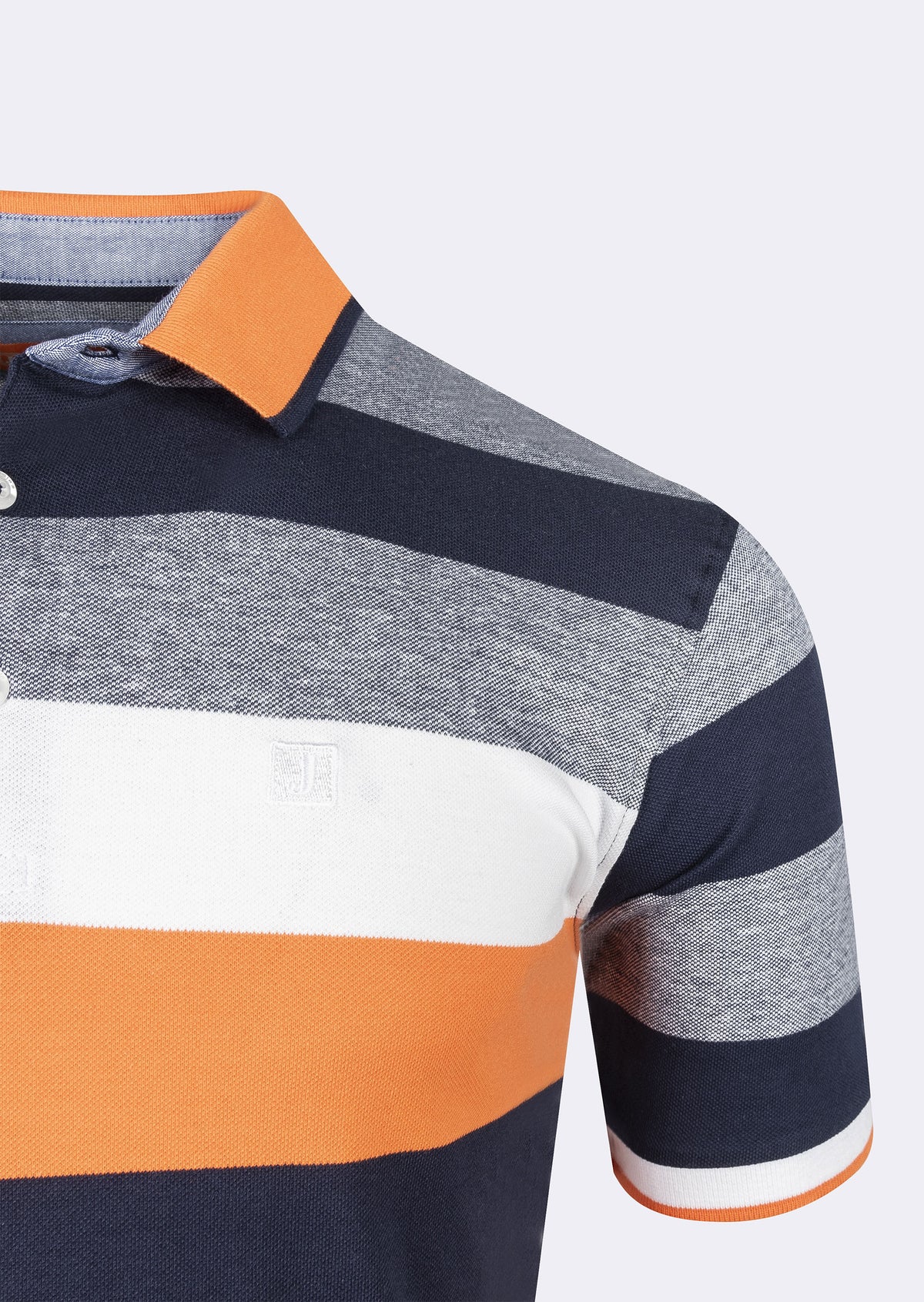 Navy - Orange Polo T-Shirt