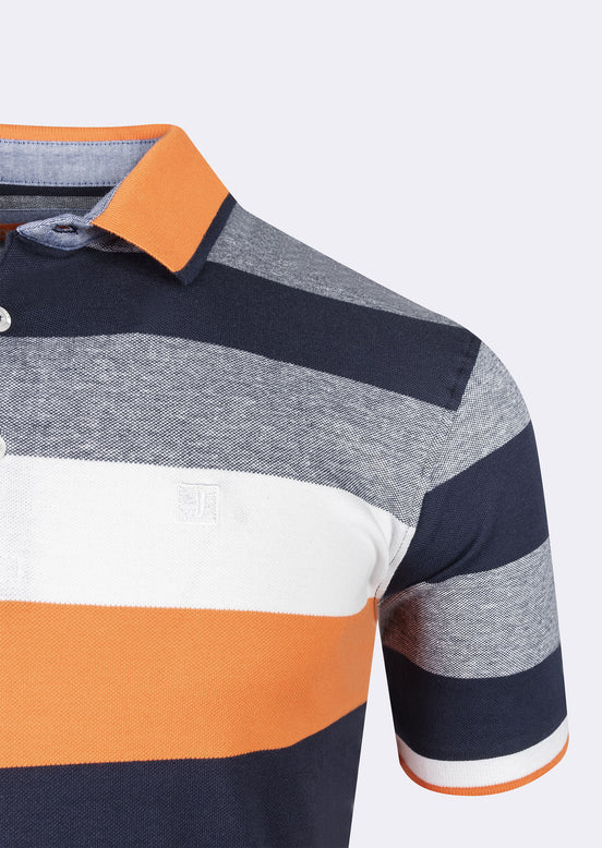 Navy - Orange Polo T-Shirt