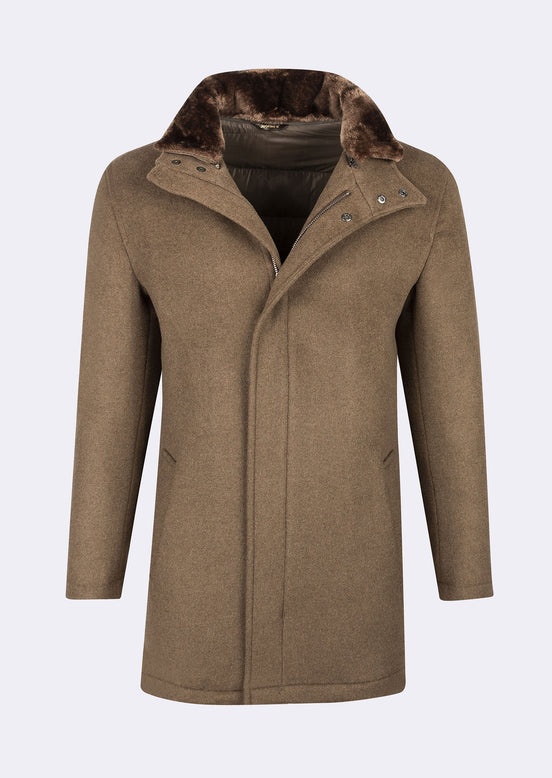 Dark Beige Wool Coat