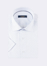 White - Blue Short Sleeve Shirt