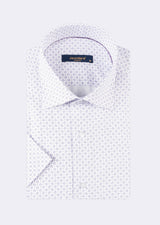 White - Lilac Short Sleeve Shirt