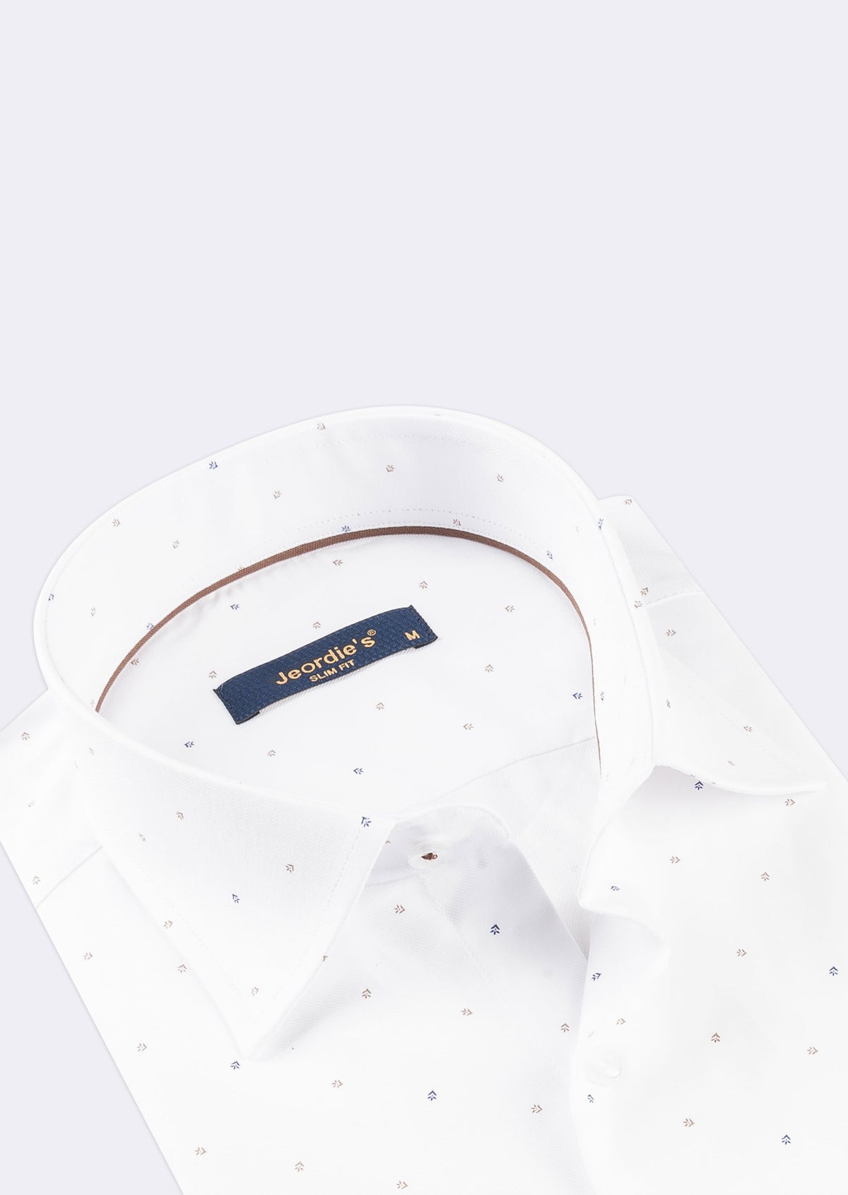 White - Brown Short Sleeve Shirt