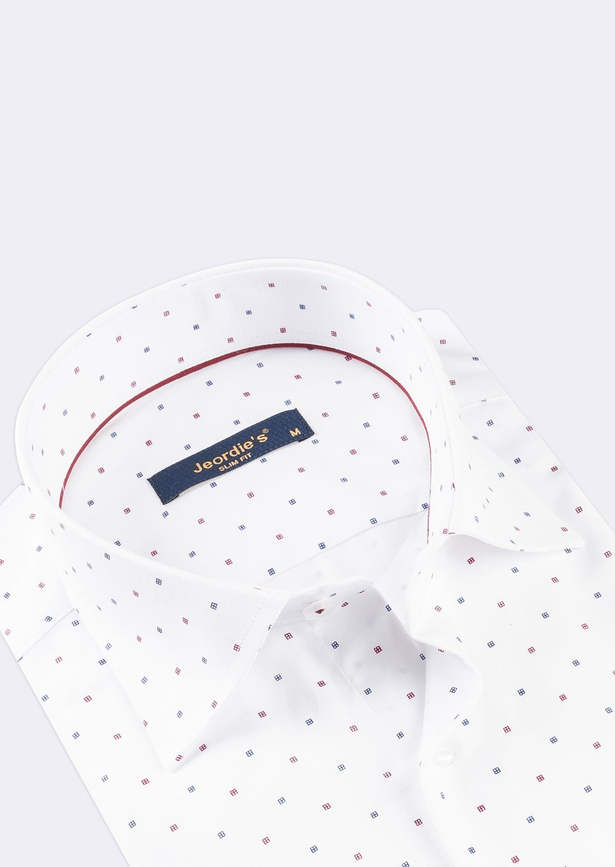 White - Burgundy Short Sleeve Shirt