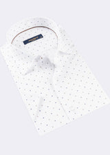 White - Brown Short Sleeve Shirt