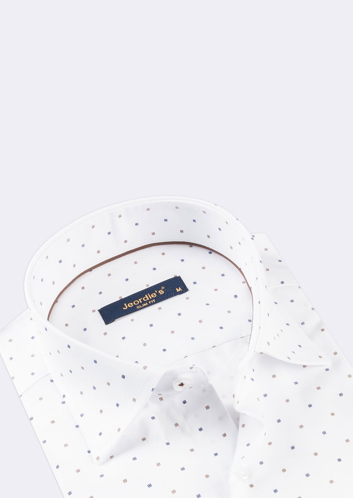 White - Brown Short Sleeve Shirt