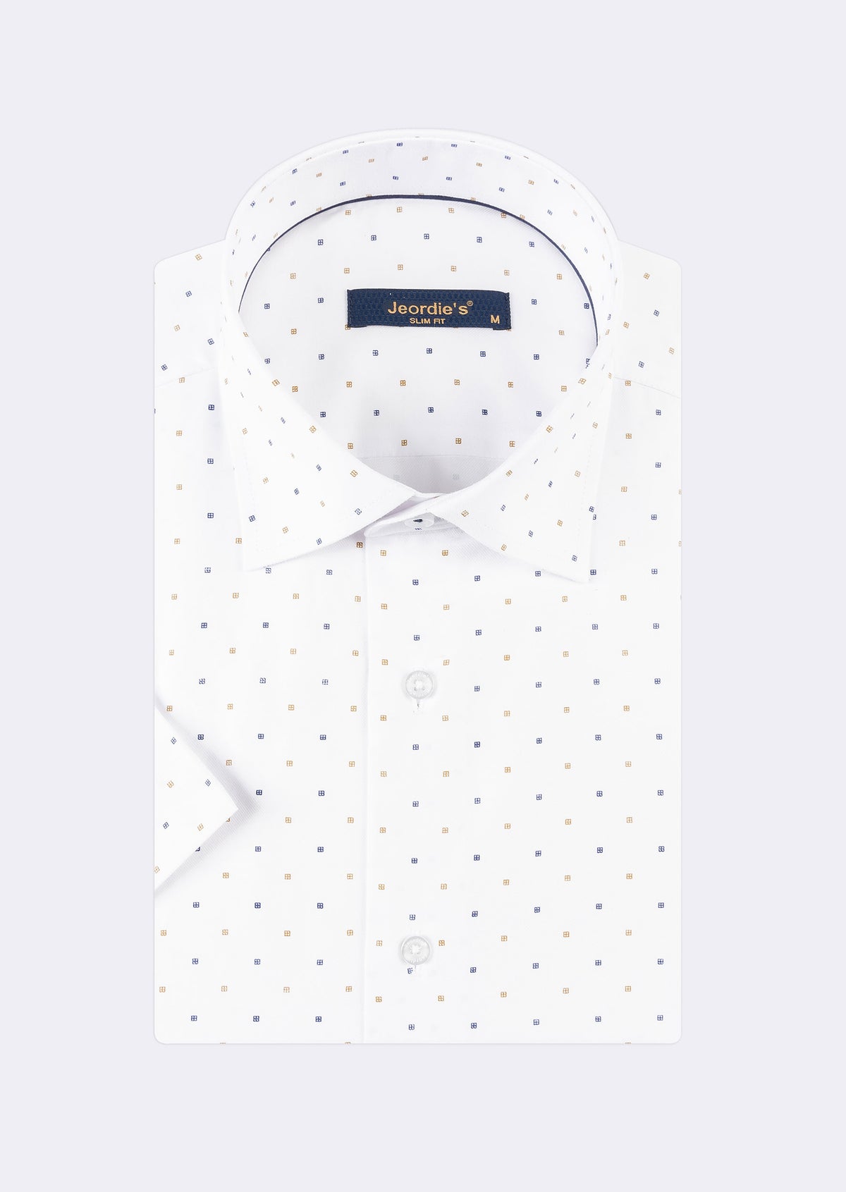 White - Navy Short Sleeve Shirt