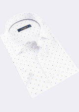 White - Navy Short Sleeve Shirt