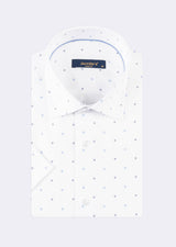 White - Blue Short Sleeve Shirt