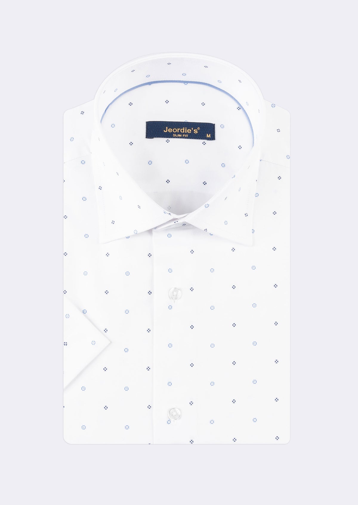 White - Blue Short Sleeve Shirt