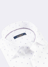 White - Purple Short Sleeve Shirt