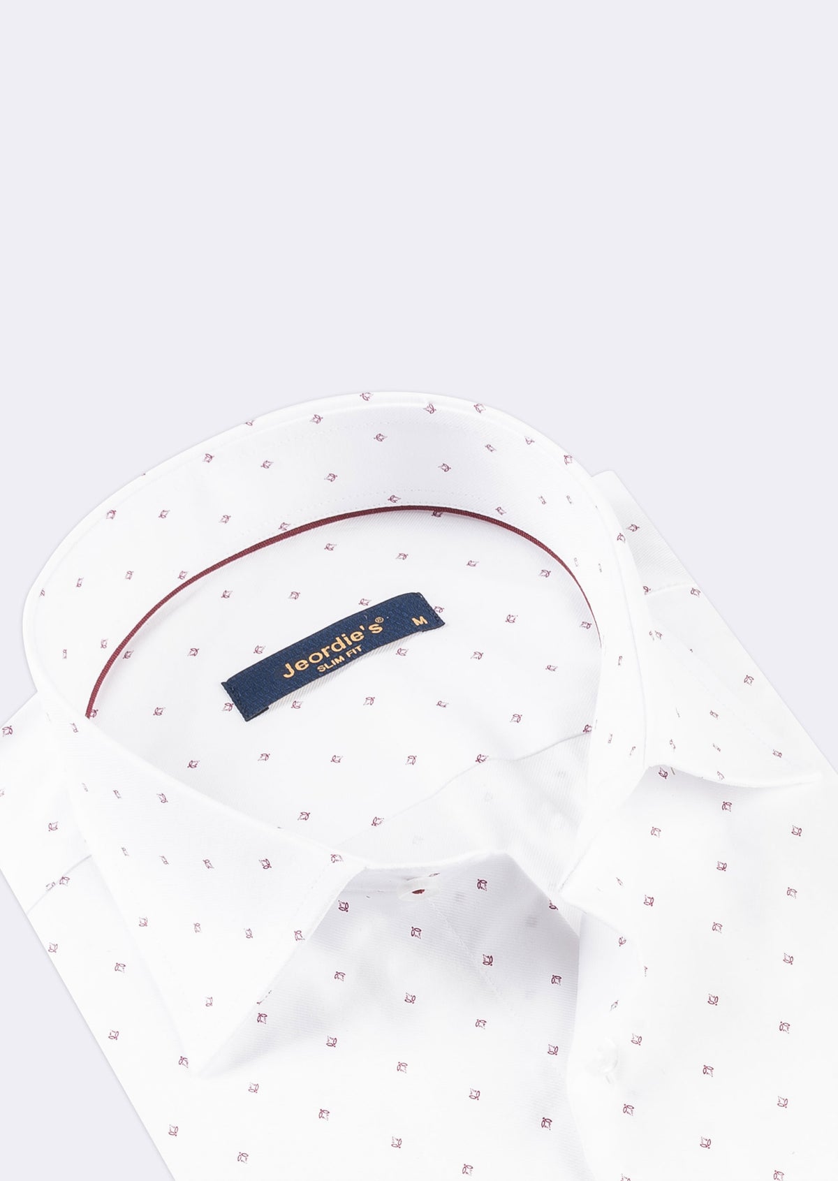 White - Burgundy Short Sleeve Shirt