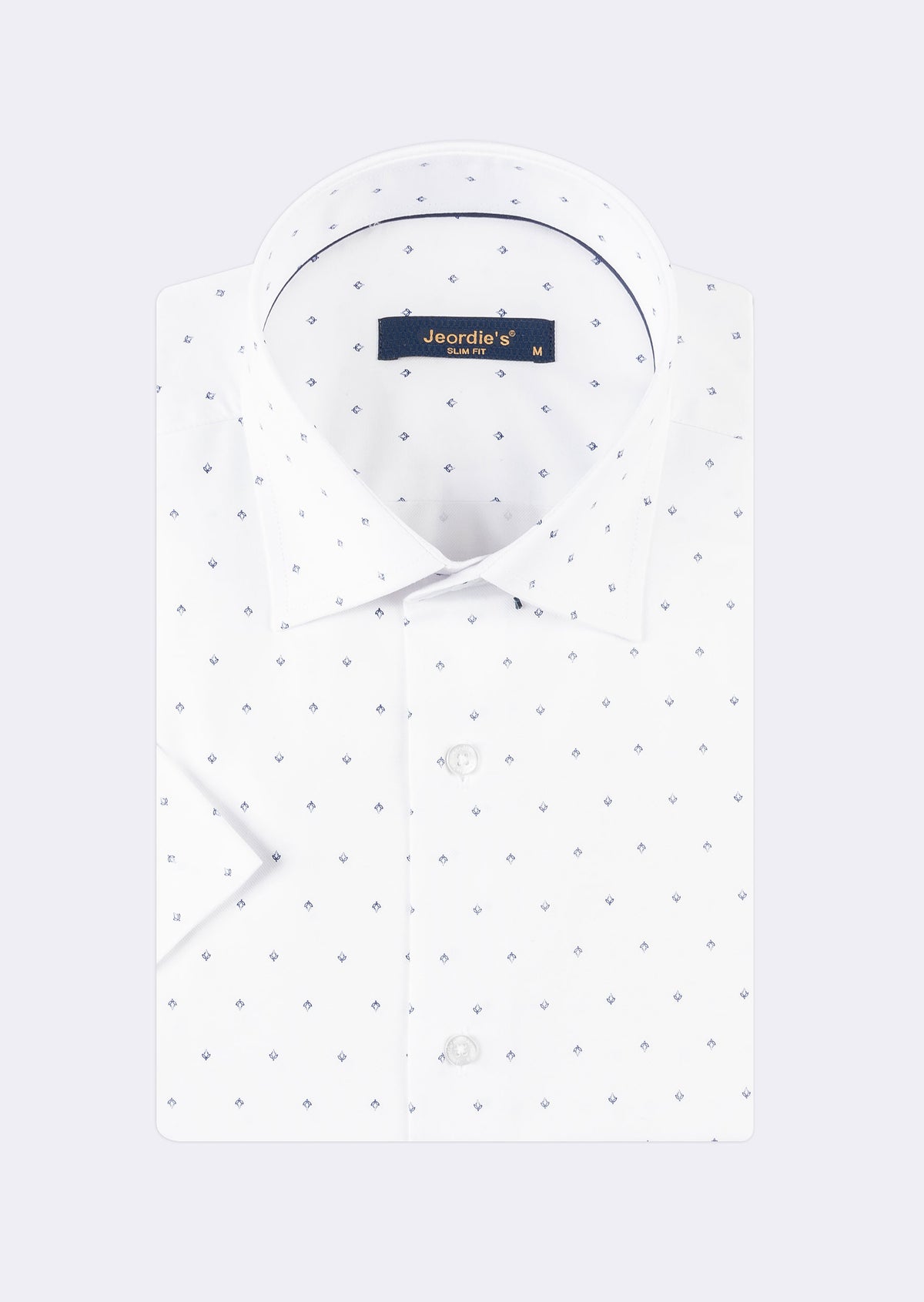 White - Navy Short Sleeve Shirt
