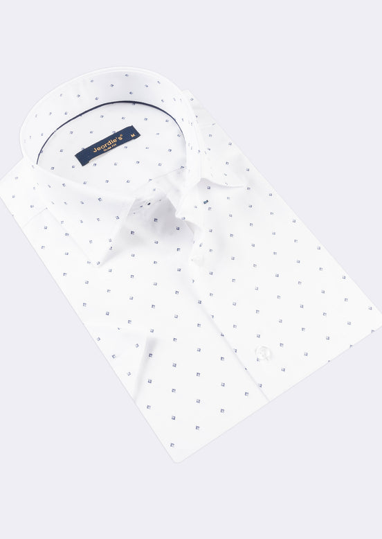 White - Navy Short Sleeve Shirt