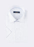 White - Navy Short Sleeve Shirt