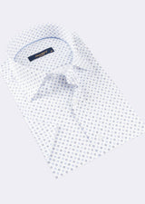 White - Navy Short Sleeve Shirt
