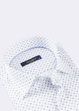 White - Navy Short Sleeve Shirt