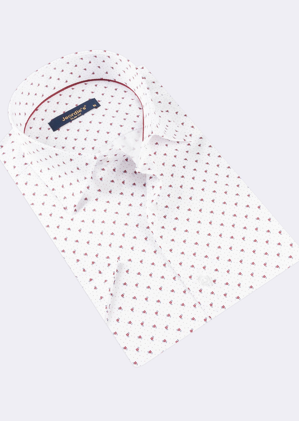 White - Burgundy Short Sleeve Shirt