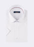 White - Burgundy Short Sleeve Shirt