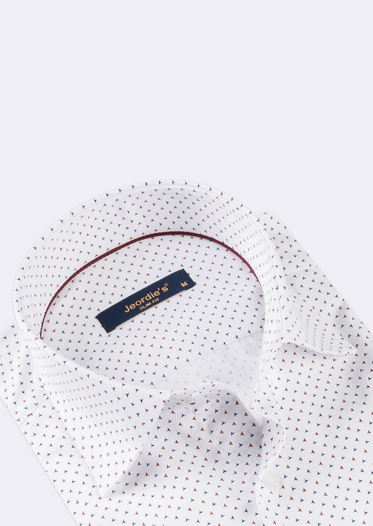 White - Burgundy Short Sleeve Shirt