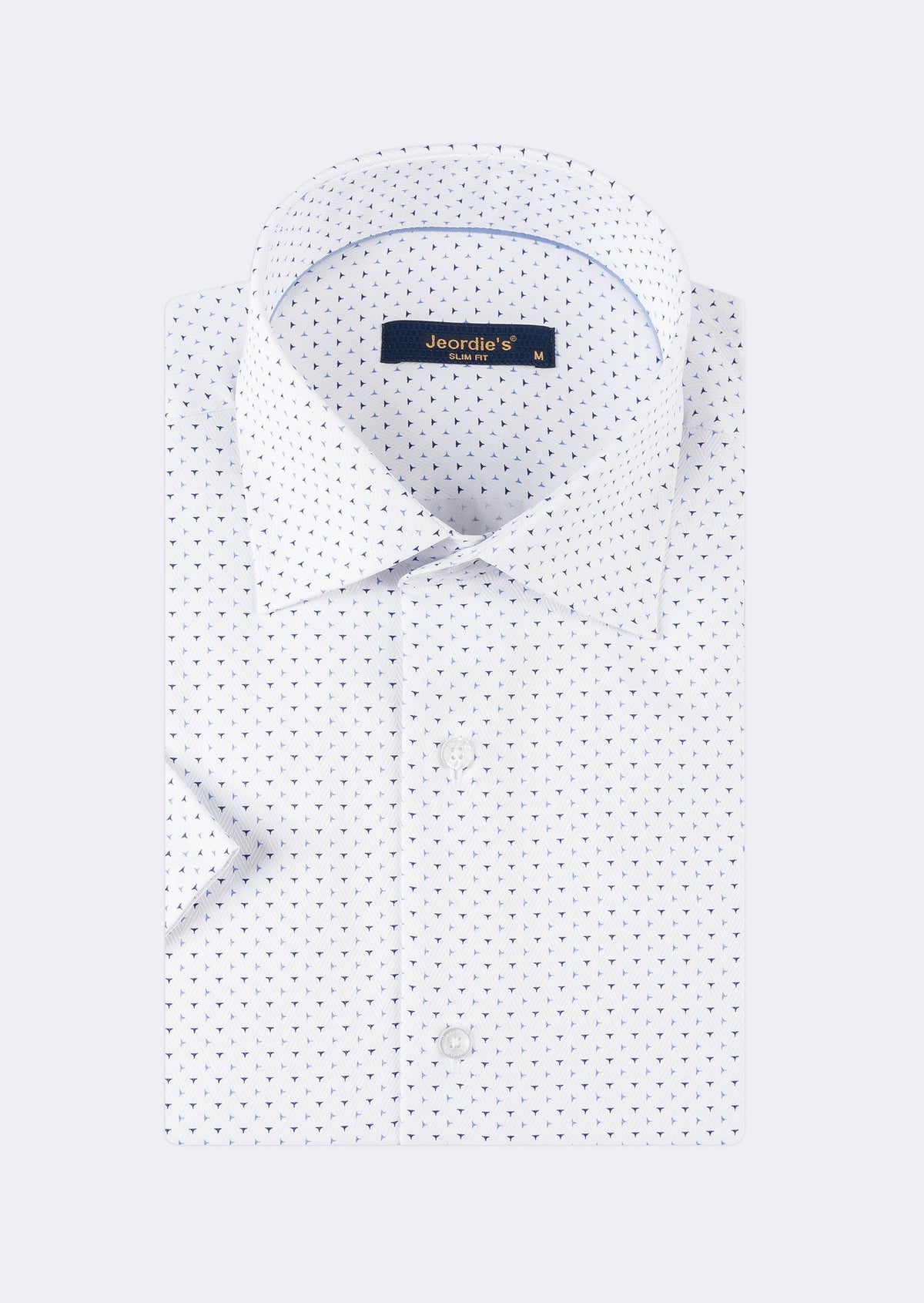 White - Navy Short Sleeve Shirt
