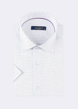 White - Lilac Short Sleeve Shirt