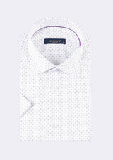 White - Lilac Short Sleeve Shirt