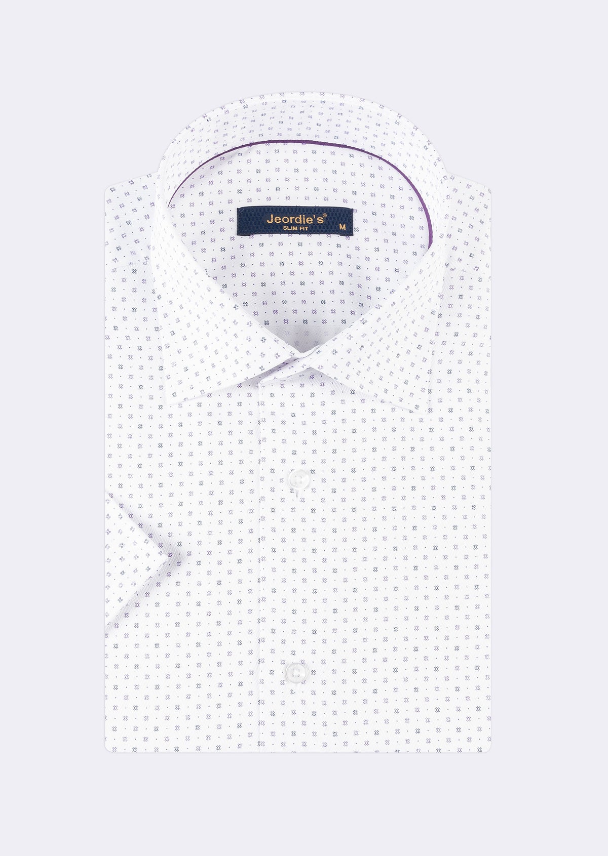 White - Lilac Short Sleeve Shirt
