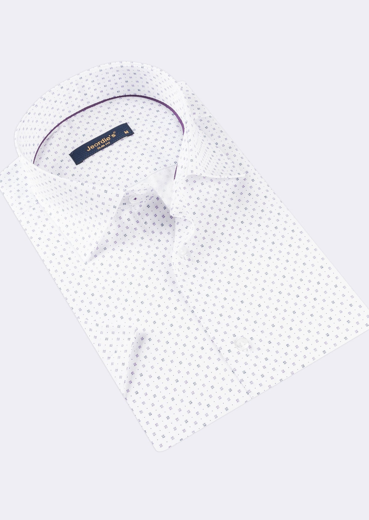 White - Lilac Short Sleeve Shirt