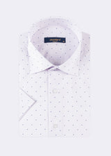 Lilac - Navy Short Sleeve Shirt