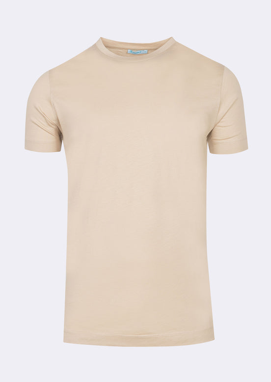 Beige Crew Neck T-shirt