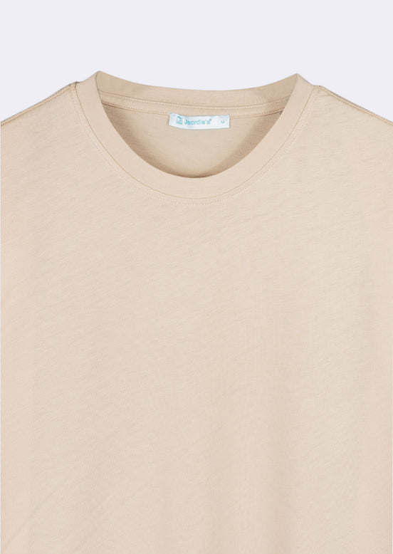 Beige Crew Neck T-shirt