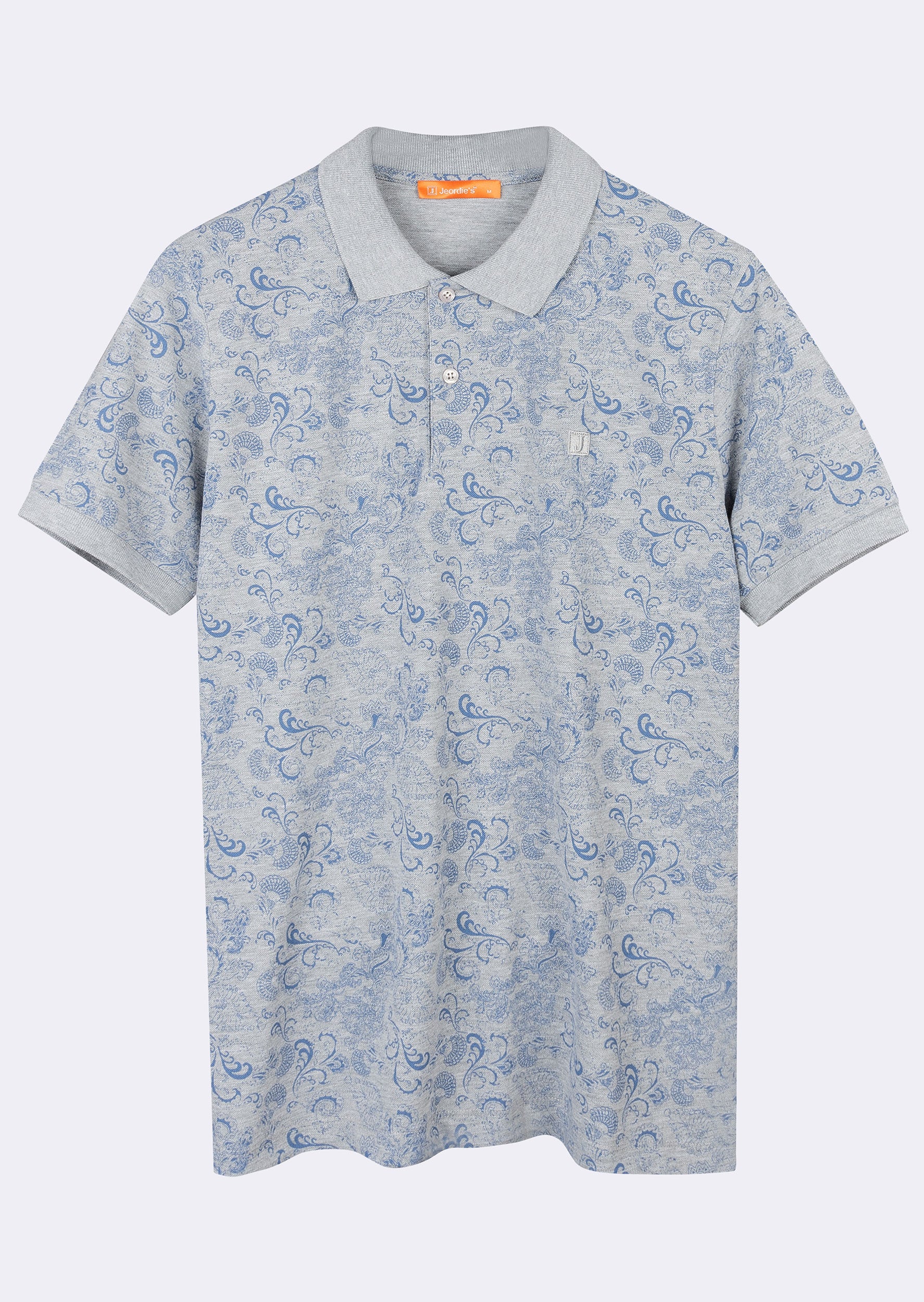 Grey Melange Polo T-Shirt