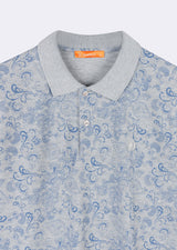 Grey Melange Polo T-Shirt