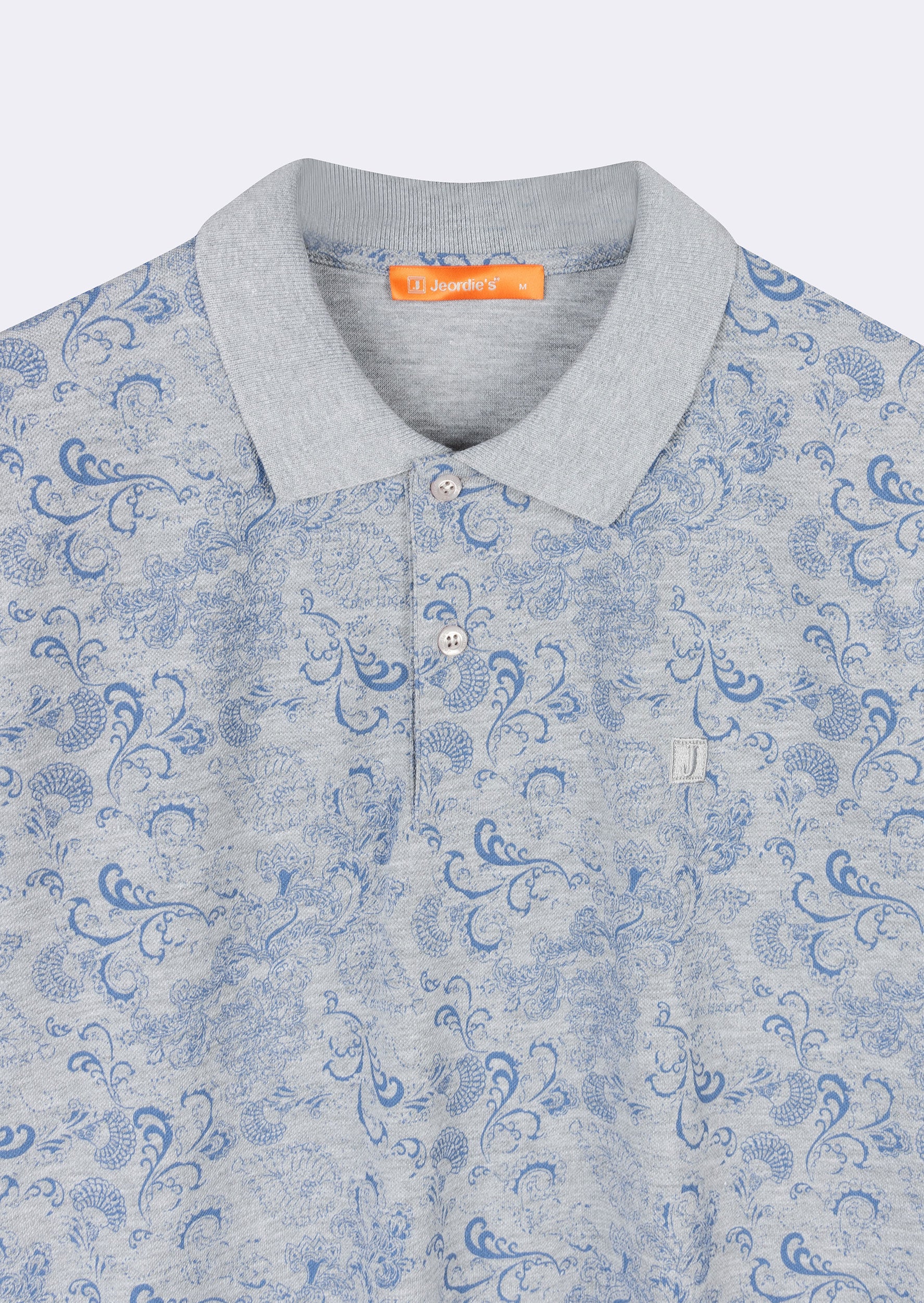 Grey Melange Polo T-Shirt