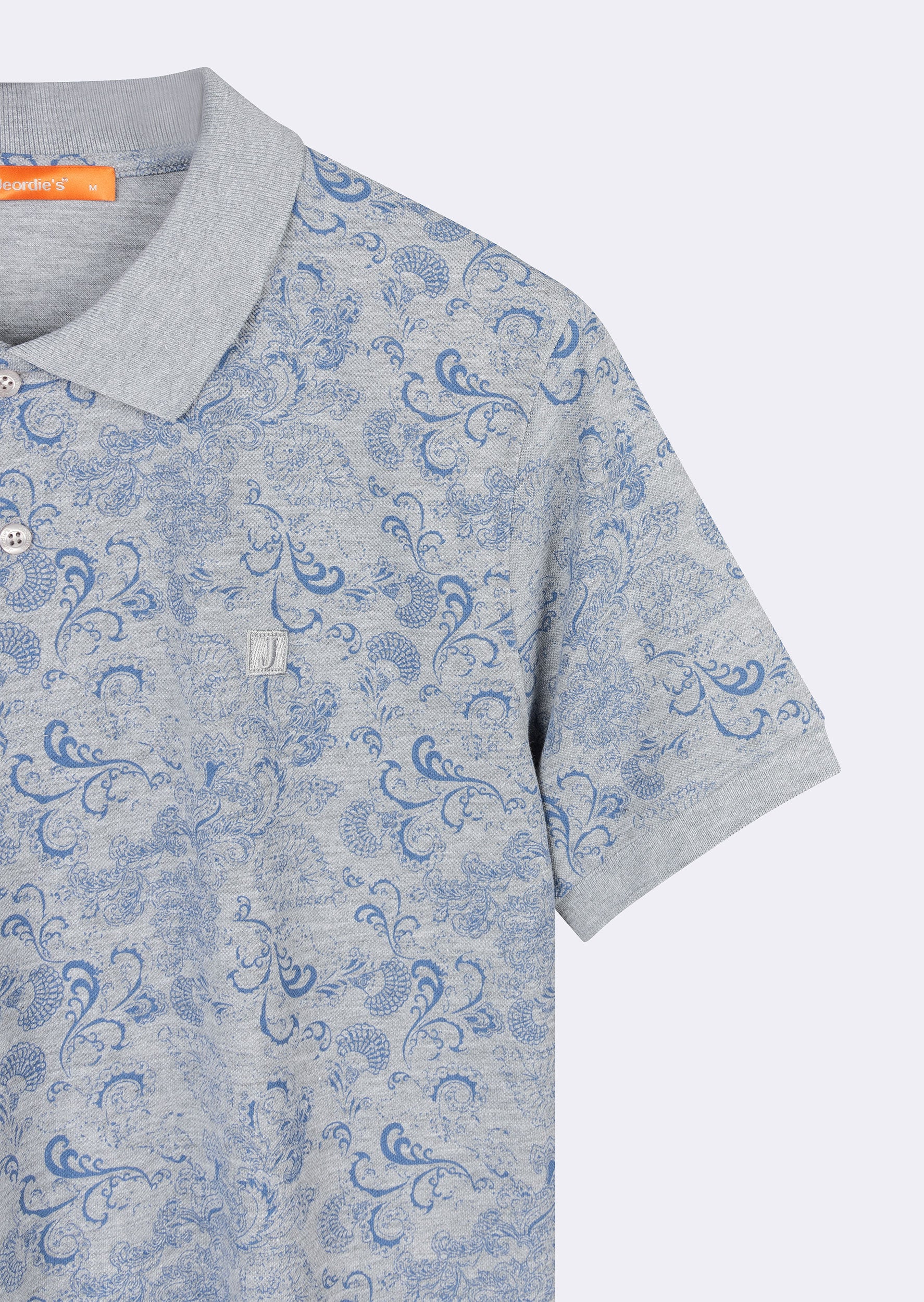 Grey Melange Polo T-Shirt