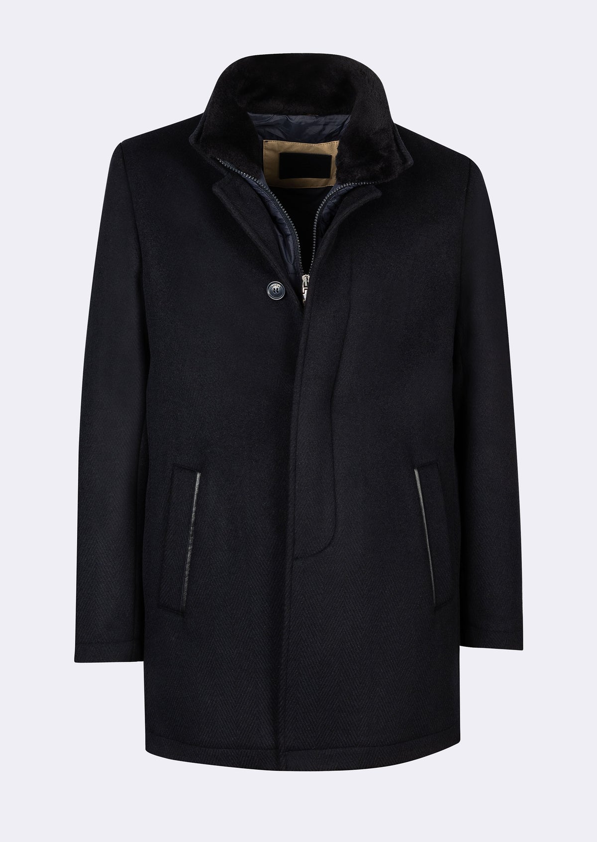 Navy Wool Coat