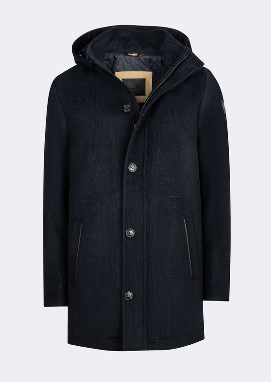 Navy Wool Coat