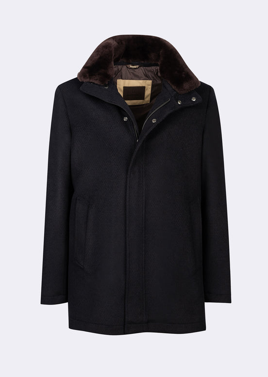Navy Wool Coat