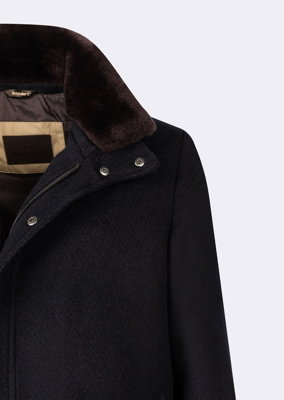 Navy Wool Coat