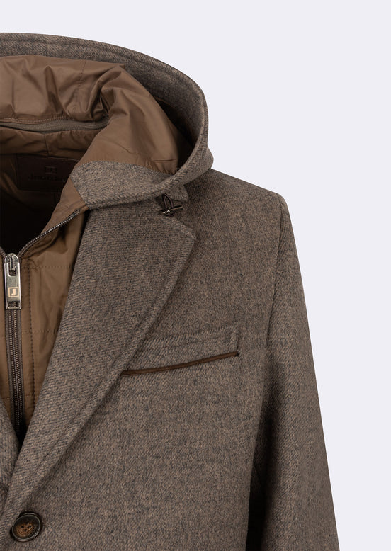 Dark Beige Wool Coat