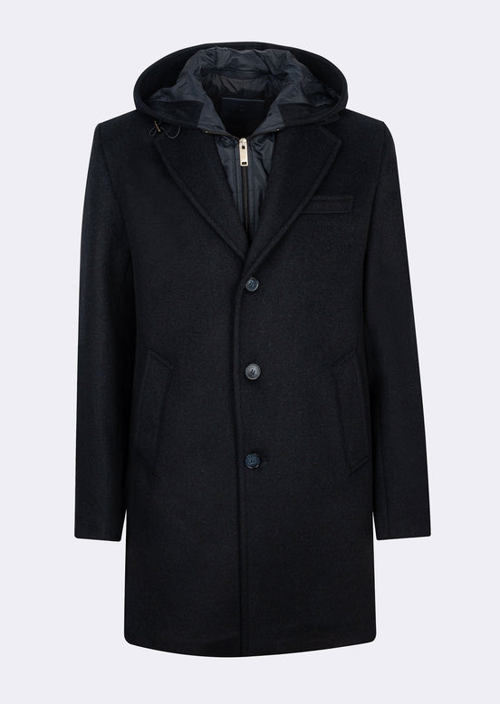 Dark Navy Wool Coat