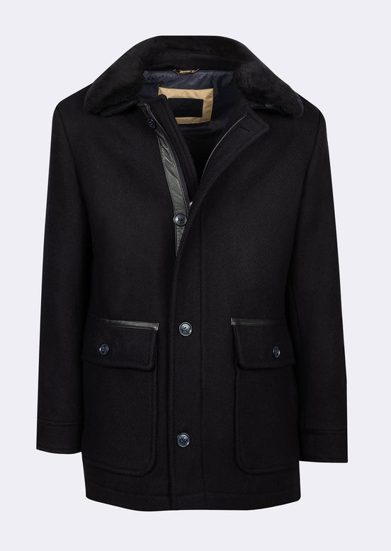 Navy Wool Coat